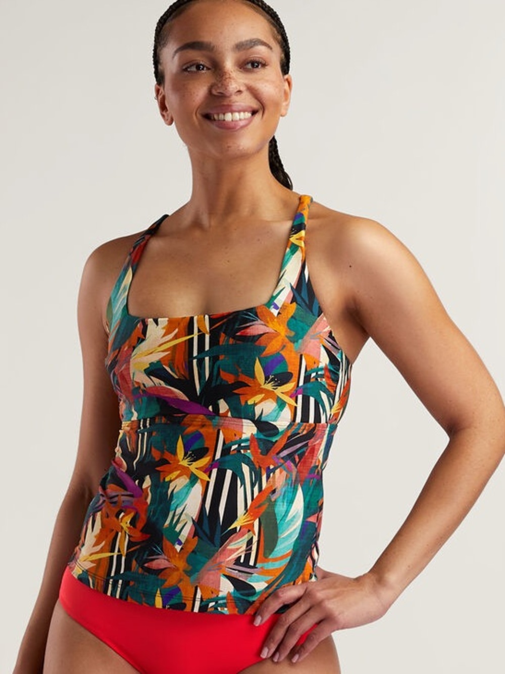 Title Nine NWT Hana Tankini Top in Birds of Paradise
